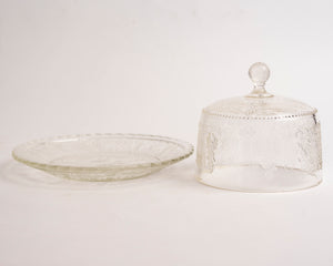 ROUND GLASS CHEESE DISH