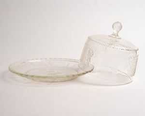 ROUND GLASS CHEESE DISH
