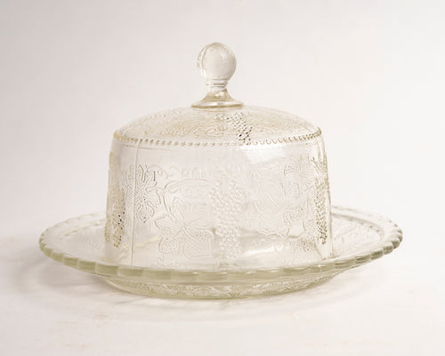 ROUND GLASS CHEESE DISH