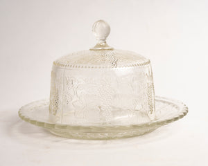 ROUND GLASS CHEESE DISH