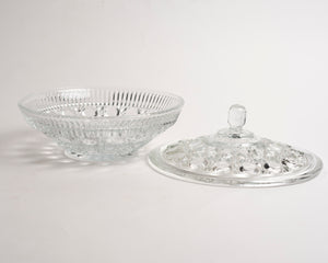 CLEAR GLASS CANDY DISH BY INDIANA GLASS