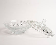 CLEAR GLASS CANDY DISH BY INDIANA GLASS