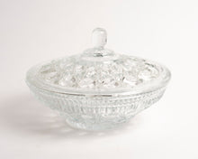 CLEAR GLASS CANDY DISH BY INDIANA GLASS