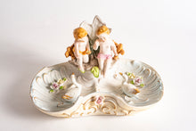 TWO CHERUB TRINKET BOWL WITH PLANTER/VASE - NORLEANS JAPAN