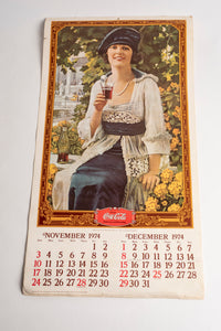 COCA COLA 13-MONTH CALENDAR - 1974