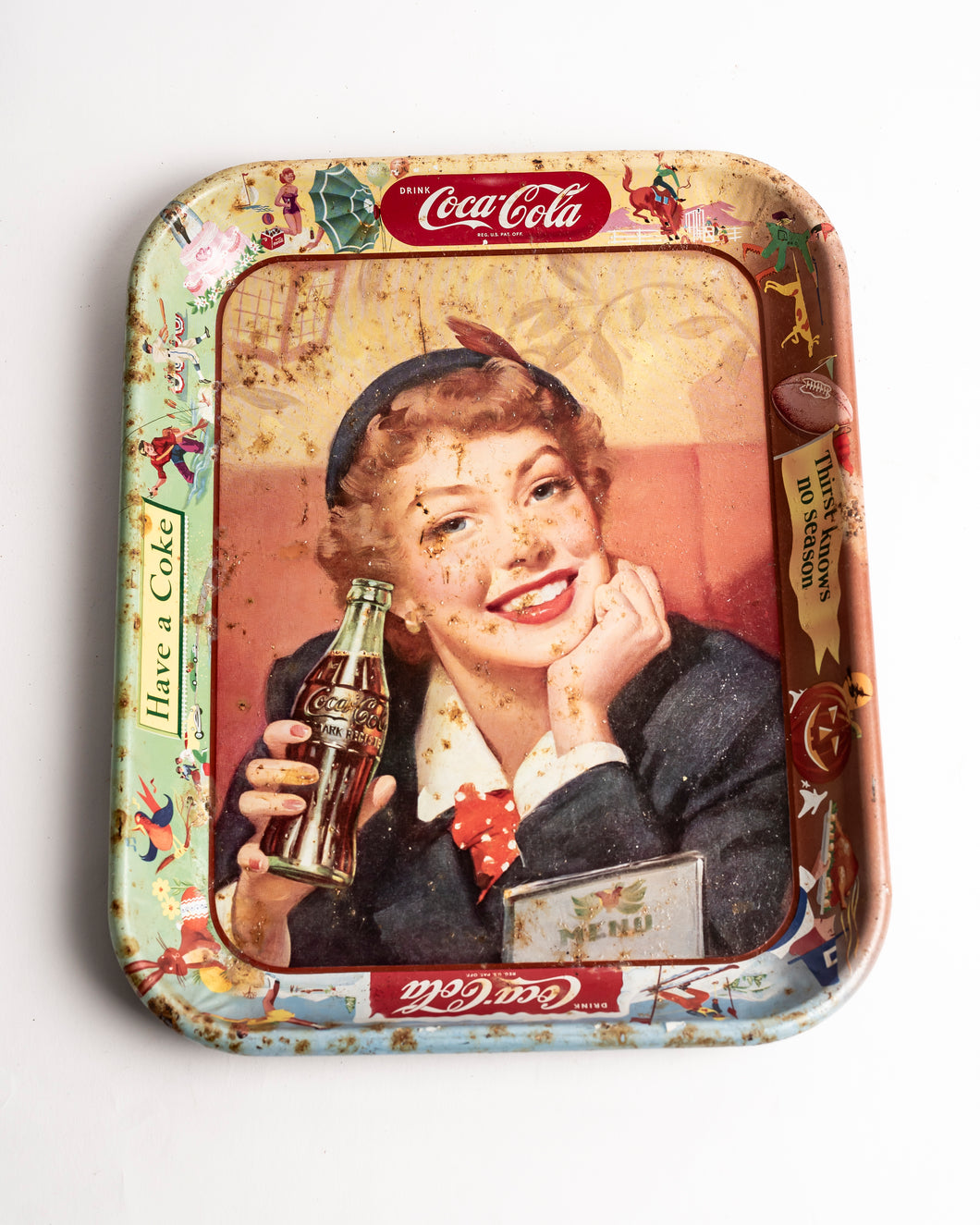 COCA COLA TRAY - THIRST KNOWS NO SEASON