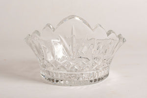 CRYSTAL GLASS CROWN SHAPED BOWL