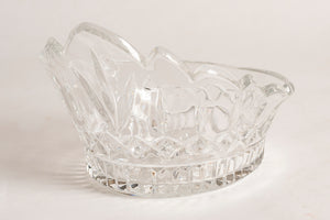 CRYSTAL GLASS CROWN SHAPED BOWL