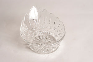 CRYSTAL GLASS CROWN SHAPED BOWL