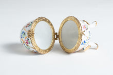 PORCELAIN FOOTED EGG SHAPED TRINKET BOX - FORMALITIES BY BAUM BROS