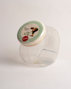 COCA COLA GLASS COOKIE/CANDY JAR