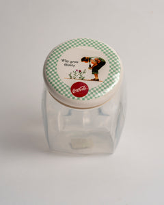 COCA COLA GLASS COOKIE/CANDY JAR