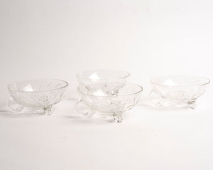 FOOTED CLEAR GLASSES - SET OF FOUR