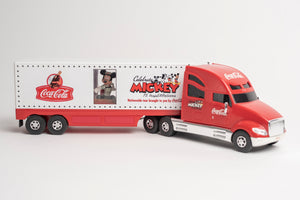 COCA COLA 2004 MICKEY MOUSE 75th ANNIVERSARY TRACTOR & TRAILER