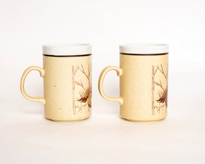 PAIR OF "MALLARD DUCK" COFFEE CUPS