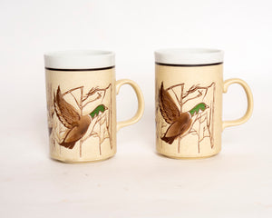PAIR OF "MALLARD DUCK" COFFEE CUPS