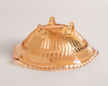 VINTAGE JEANNETTE CARNIVAL GLASS BOWL - MARIGOLD