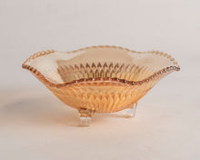 VINTAGE JEANNETTE CARNIVAL GLASS BOWL - MARIGOLD