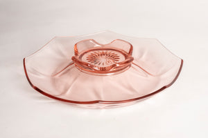 DEPRESSION GLASS - FOOTED ROLLED RIM OCTAGON BOWL
