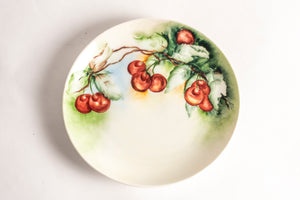BAVARIA PORCELAIN WALL PLATE - CHERRIES ON A VINE