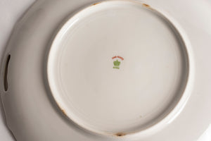 NIPPON CAKE PLATE WITH PINK AND BLUE ROSES