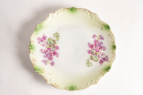 WALL PLATE WITH PURPLE FLOWERS