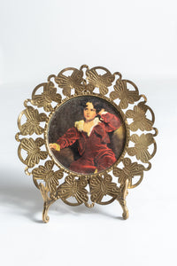 VICTORIAN BRASS BUTTERFLY FRAME WALL PLAQUES - SET OF THREE