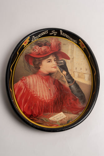 COCA COLA TRAY - LADY IN RED