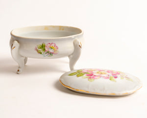 FOOTED VANITY/DRESSER TRINKET BOX
