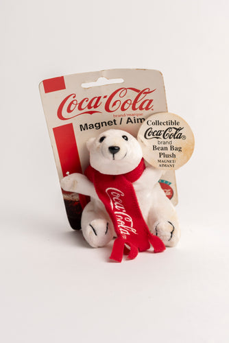 COCA COLA PLUSH POLAR BEAR MAGNET