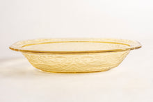 FEDERAL AMBER YELLOW DEPRESSION GLASS OVAL SERVING BOWL