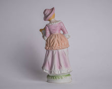 COLONIAL WOMAN WITH HARP - BISQUE