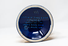 VINTAGE JIM BEAM GOLD & DARK BLUE WHISKEY DECANTER