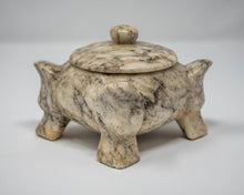 MARBLE/GRANITE TRINKET BOX - FOOTED SQUARE