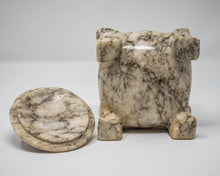 MARBLE/GRANITE TRINKET BOX - FOOTED SQUARE