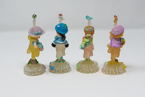 PRECIOUS MOMENTS CAROUSEL FIGURINES - 4 SEASONS