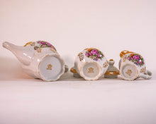 MUSTARD AND WHITE LUSTERWARE TEA SET