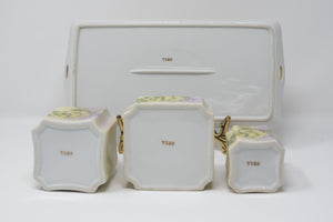 PORCELAIN DRESSER VANITY SET - 4 PIECES