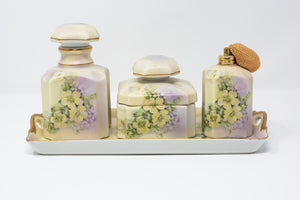 PORCELAIN DRESSER VANITY SET - 4 PIECES
